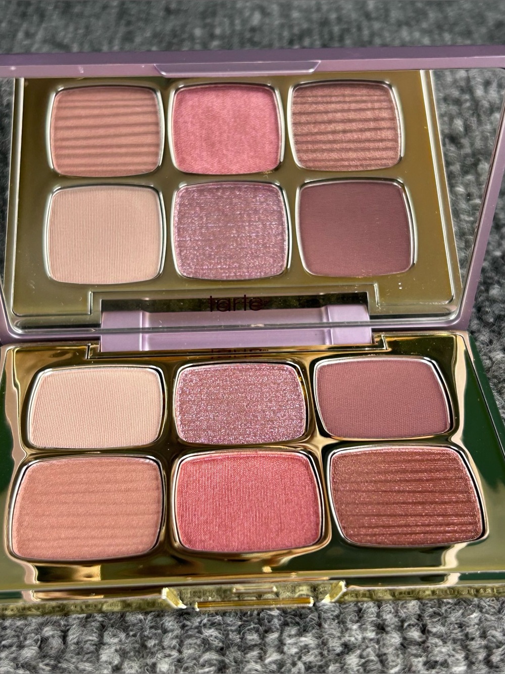 TARTE Tartelette Amazonian Clay Shimmer Eyeshadow Palette 6 Pan Purple Pink